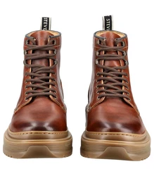 Sneaky Steve Schnürstiefelette Braun/Rot