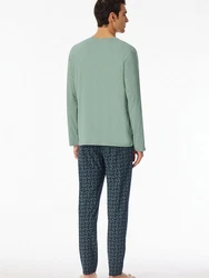 Schiesser Pyjama Casual Essentials Grün/Türkis/Hellgrün/Blau