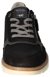 Mustang Shoes Schnürschuh mit Reißverschluss Schwarz/Creme