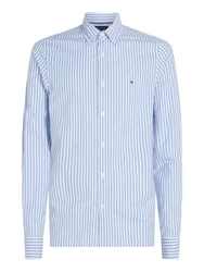 Tommy Hilfiger Businesshemd CLASSIC POPLIN STRIPE SF SHIRT blau/optic wei