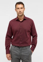 Eterna Langarmhemd MODERN FIT NON IRON Dunkelrot/Bordeaux/Braun/Rot