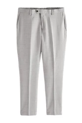 Next Anzughose Slim Fit Signature Tollegno Anzug Grau/Hellgrau