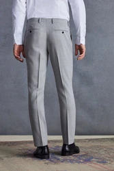 Next Anzughose Slim Fit Signature Tollegno Anzug Grau/Hellgrau