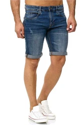 Indicode Shorts Kaden Jeans Hellblau/Blau/Dunkelblau