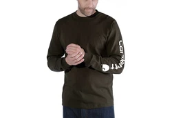 Carhartt Langarmshirt Long Sleeve Relaxed Fit Logo Graphic Hellblau/Blau/Türkis/Grün/Grau/Hellgrau/Dunkelblau/Dunkelrot/Bordeaux/Dunkelgrün/Khaki/Dunkelgrau/Silber/Schwarz