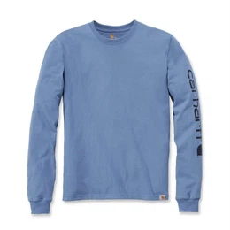 Langarmshirt Herren Langarmshirt Relaxed Fit Heavyweight Long-Sleeve Logo Sleeve Graphic Adult