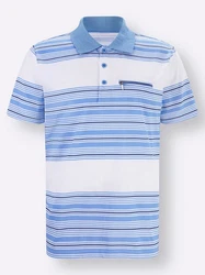Sieh an! T-Shirt Poloshirt Hellblau/Blau/Mischfarben