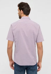 Eterna Kurzarmhemd MODERN FIT EASY IRON Rosa/Lila/Dunkelrot
