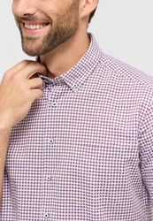 Eterna Kurzarmhemd MODERN FIT EASY IRON Rosa/Lila/Dunkelrot