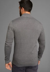 H.I.S Jacquardstrickjacke mit Reißverschluss Dunkelgrau/Hellgrau/Grau