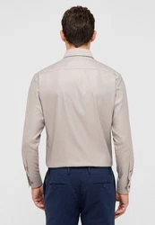 Eterna Langarmhemd MODERN FIT NON IRON Beige/Khaki/Braun