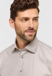 Eterna Langarmhemd MODERN FIT NON IRON Beige/Khaki/Braun