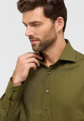 Eterna Langarmhemd COMFORT FIT EASY IRON Dunkelgrün