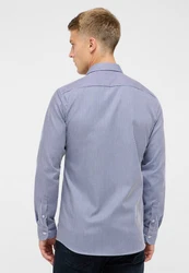 Eterna Langarmhemd SLIM FIT Dunkelblau/Hellblau/Blau