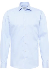 Eterna Langarmhemd SLIM FIT Hellblau/Blau