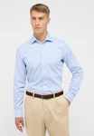 Eterna Langarmhemd SLIM FIT Hellblau/Blau