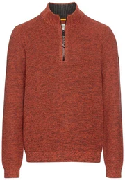Strickpullover aus Baumwollmix Markenlogo