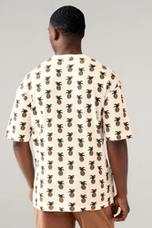 Next T-Shirt mit Hokusai-Motiv Beige/Braun