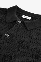 Next Strickjacke Relaxed Fit Schwarz/Dunkelgrau