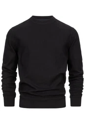 Indicode Strickpullover INJago Schwarz/Dunkelgrau