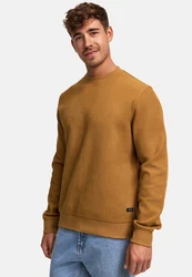 Indicode Strickpullover INJago Braun/Orange