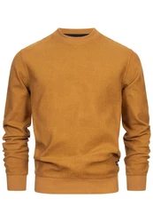 Indicode Strickpullover INJago Braun/Orange