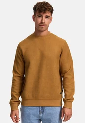Indicode Strickpullover INJago Braun/Orange
