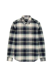 Garcia Langarmhemd Regular Fit Blau/Hellblau/Grau