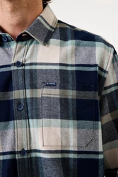 Garcia Langarmhemd Regular Fit Blau/Hellblau/Grau