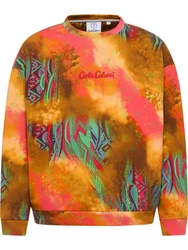CARLO COLUCCI Sweatshirt Diop Schwarz/Orange/Grau