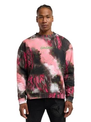 CARLO COLUCCI Sweatshirt Diop Rosa/Schwarz