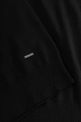 JOOP! Strickpullover DAVIDE Regular Fit Schwarz/Dunkelgrau