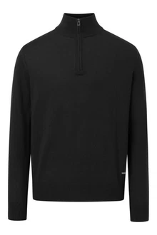 JOOP! Strickpullover DAVIDE Regular Fit Schwarz/Dunkelgrau