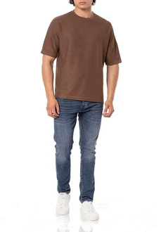 RedBridge T-Shirt Herren Basic Ziernaht Rot RedBridge T-Shirt Herren Basic Ziernaht Rot