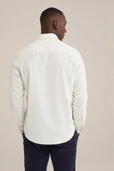 WE Fashion Businesshemd Weiß/Khaki/Beige/Creme