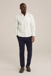 WE Fashion Businesshemd Weiß/Khaki/Beige/Creme