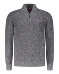 New Zealand Auckland Strickpullover Troyer-Pullover Drake Regular Fit Hellgrau/Grau/Dunkelgrau/Schwarz