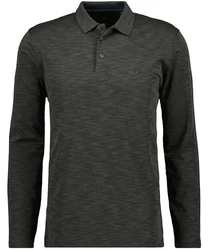 RAGMAN Langarm Poloshirt Softknit Dunkelgrau/Dunkelgrün/Grau/Schwarz