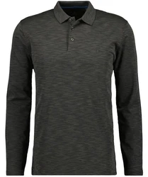 RAGMAN Langarm Poloshirt Softknit Dunkelgrau/Dunkelgrün/Grau/Schwarz