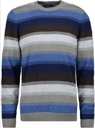 V-Ausschnitt-Pullover gestreift