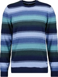 RAGMAN V-Ausschnitt Pullover gestreift