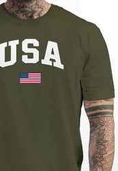 Neverless Print-Shirt Herren T-Shirt USA Schriftzug College Retro US Flagge Amerika Fashion 
