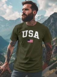 Neverless Print-Shirt Herren T-Shirt USA Schriftzug College Retro US Flagge Amerika Fashion 