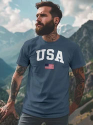 Neverless Print-Shirt Herren T-Shirt USA Schriftzug College Retro US Flagge Amerika Fashion 