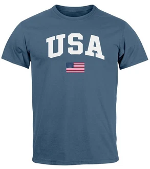 Neverless Print-Shirt Herren T-Shirt USA Schriftzug College Retro US Flagge Amerika Fashion Neverless Print-Shirt Herren T-Shirt USA Schriftzug College Retro US Flagge Amerika Fashion