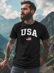 Neverless Print-Shirt Herren T-Shirt USA Schriftzug College Retro US Flagge Amerika Fashion Schwarz/Dunkelblau/Rot/Blau