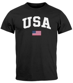 Neverless Print-Shirt Herren T-Shirt USA Schriftzug College Retro US Flagge Amerika Fashion Schwarz/Dunkelblau/Rot/Blau Neverless Print-Shirt Herren T-Shirt USA Schriftzug College Retro US Flagge Amerika Fashion Schwarz/Dunkelblau/Rot/Blau