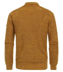 Redmond Strickpullover uni Gelb/Braun