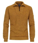 Redmond Strickpullover uni Gelb/Braun