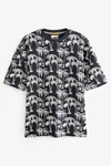 Next T-Shirt mit Hokusai-Motiv Schwarz/Blau/Weiß/Dunkelblau Next T-Shirt mit Hokusai-Motiv Schwarz/Blau/Weiß/Dunkelblau
